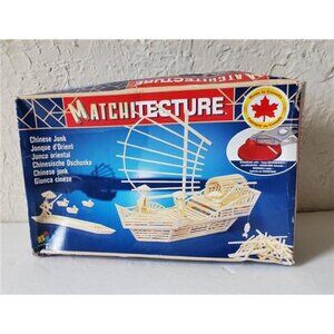 Matchitecture 6643 Chinese Junk Boat Construct Own Stunning Matchstick Model Toy